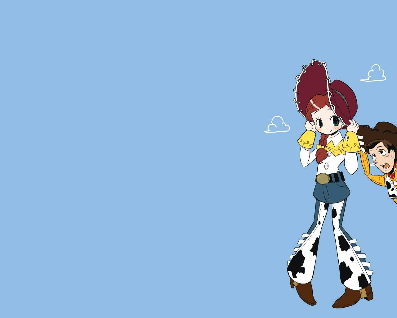 Jessie Toy Story Manga Style Art Wallpaper