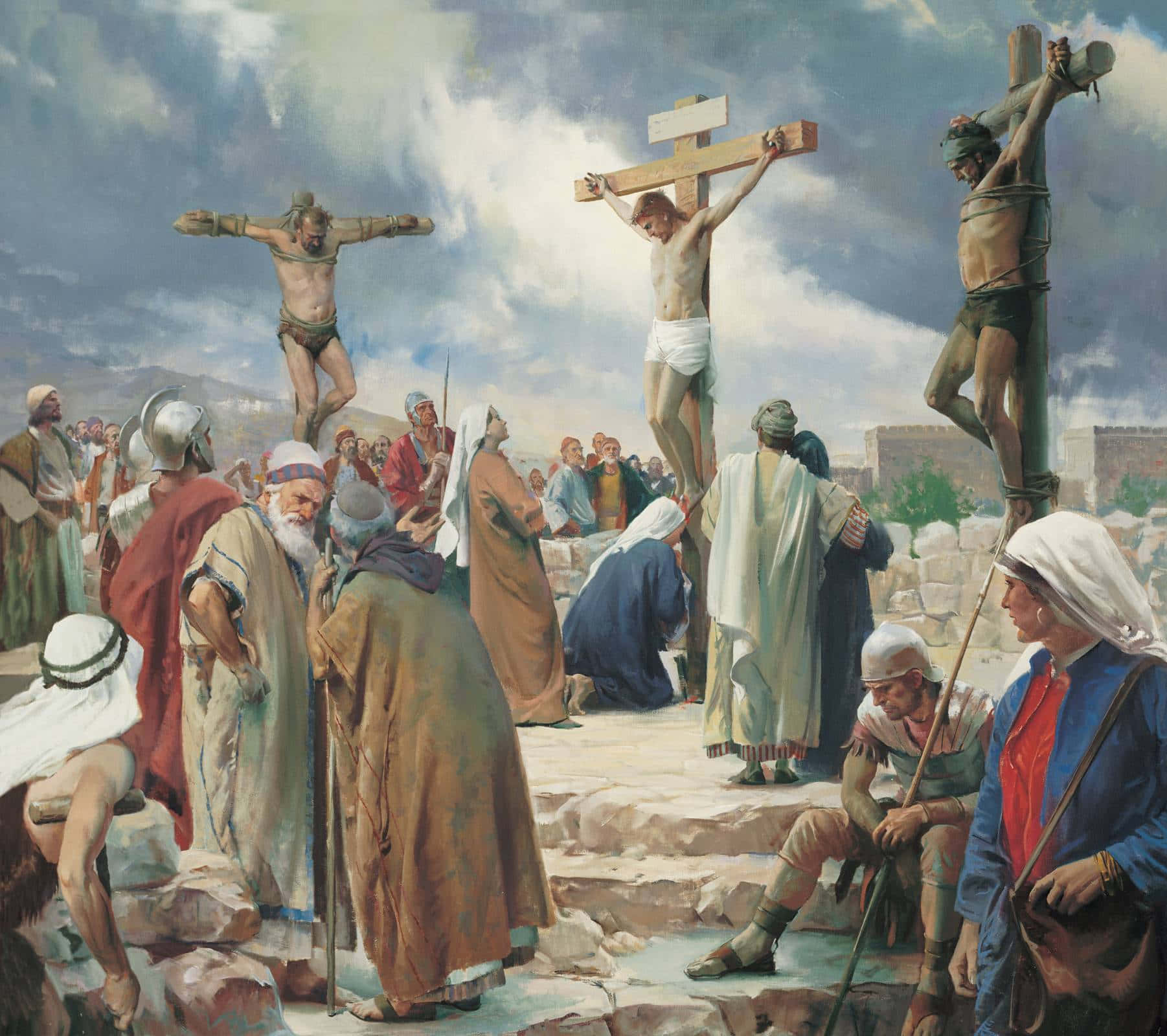 Jesus Christ's Crucifixion On The Cross Wallpaper