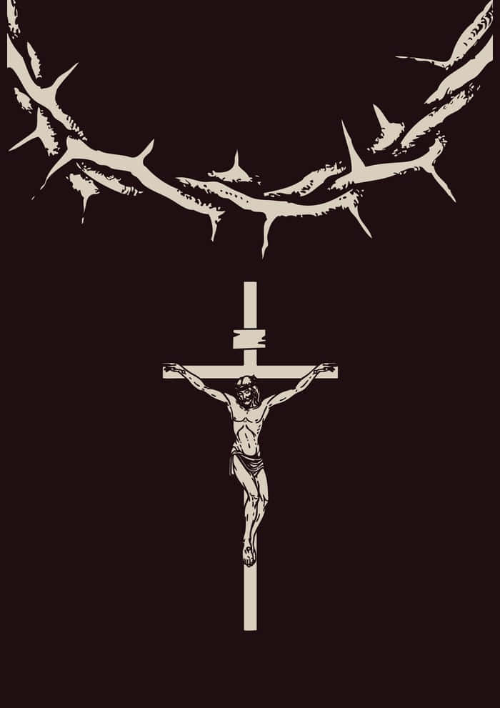 Jesus Christ Wearing The Crown Of Thorns Wallpaper