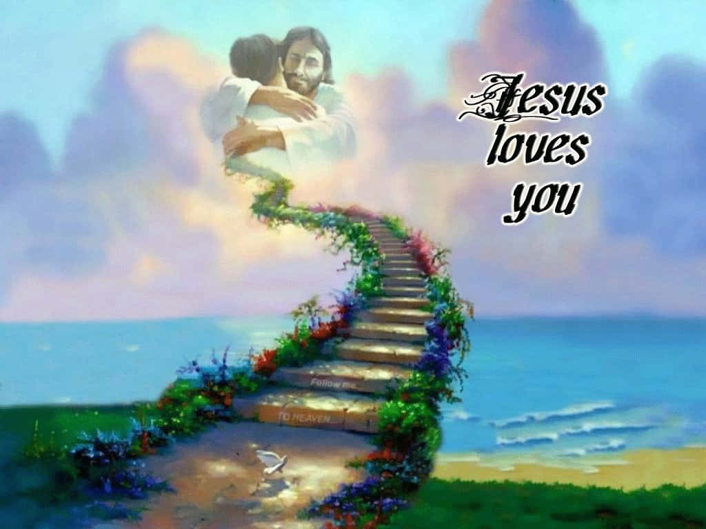 Jesus Loves You 1024 X 768 Wallpaper