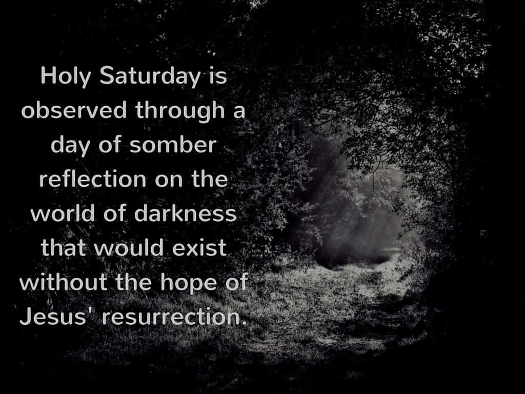 Jesus' Resurrection On Holy Saturday Wallpaper