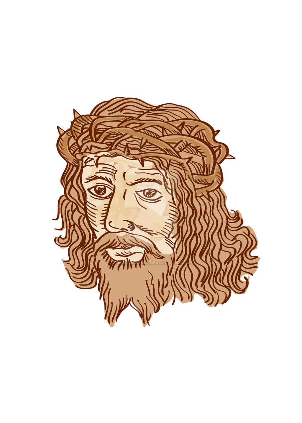 Jesus Wearing The Crown Of Thorns Wallpaper