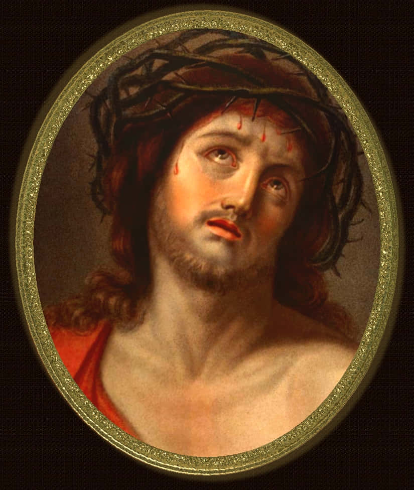 Jesus Wearing The Crown Of Thorns Wallpaper