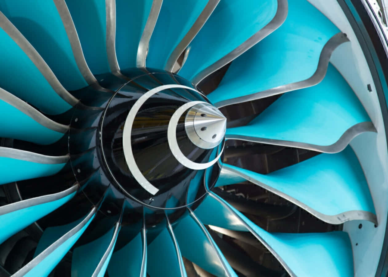 Jet Engine Close-up View Wallpaper