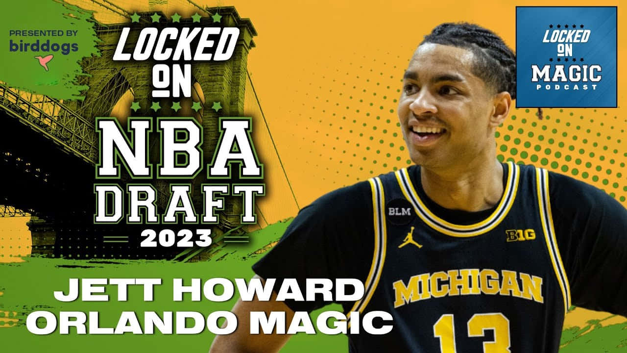 Jett Howard Orlando Magic N B A Draft2023 Podcast Promotion Wallpaper