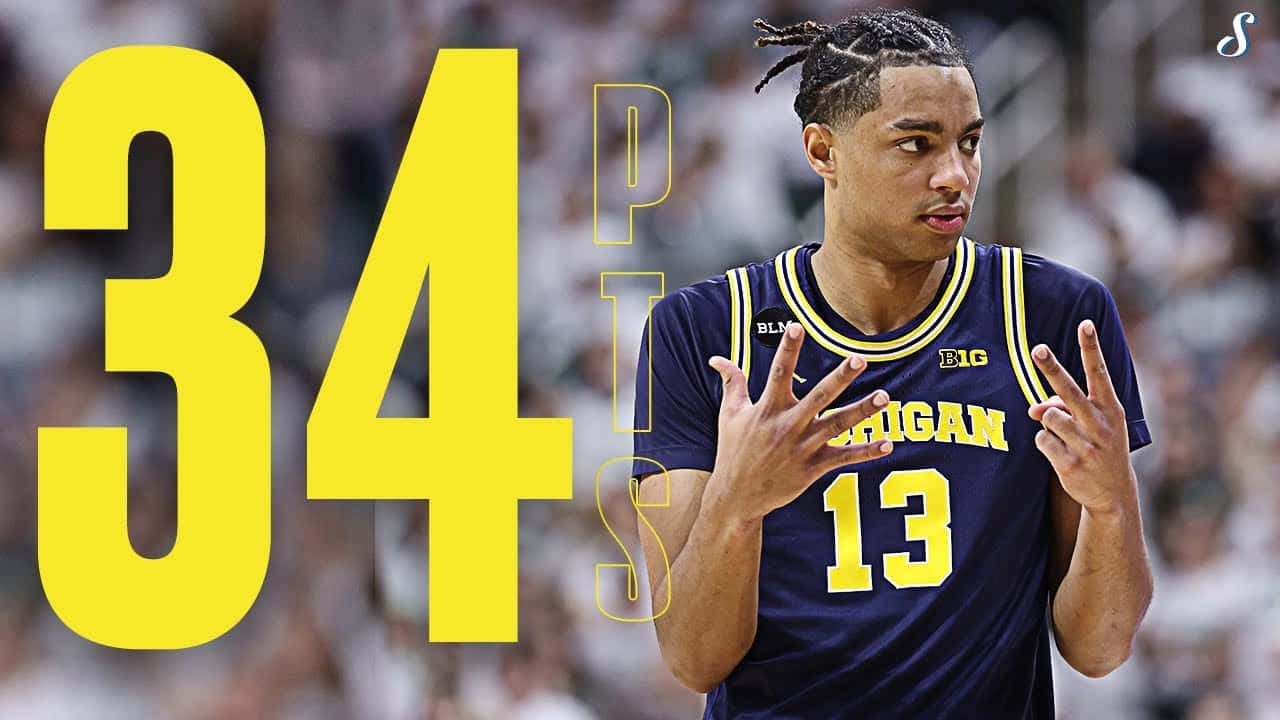 Jett Howard34 Points Michigan Basketball Wallpaper