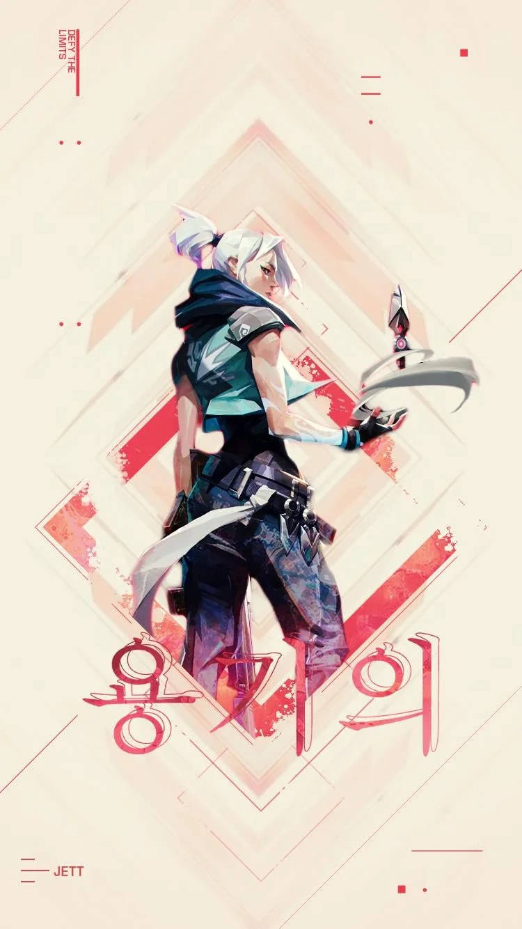 Jett Korean Valorant Agent Iphone Wallpaper