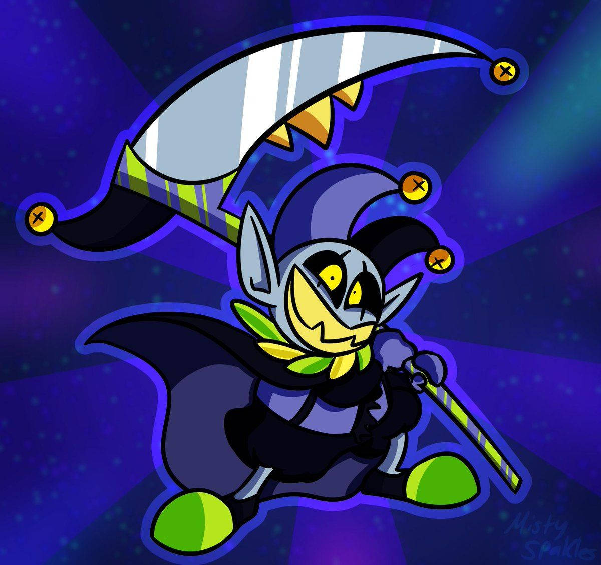 Jevil In Action In The World Of Deltarune Wallpaper