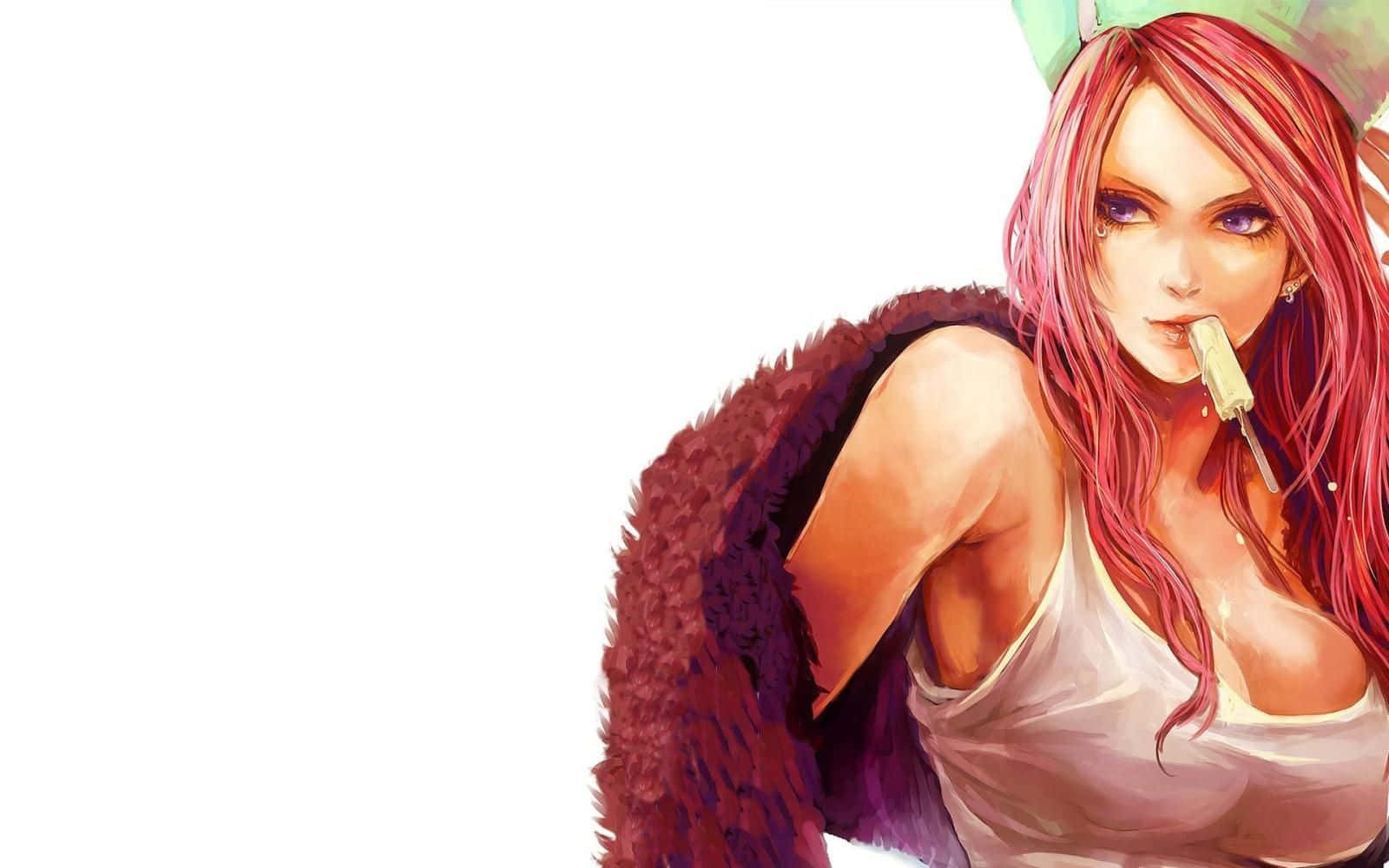 Jewelry Bonney Enjoying A Meal Wallpaper