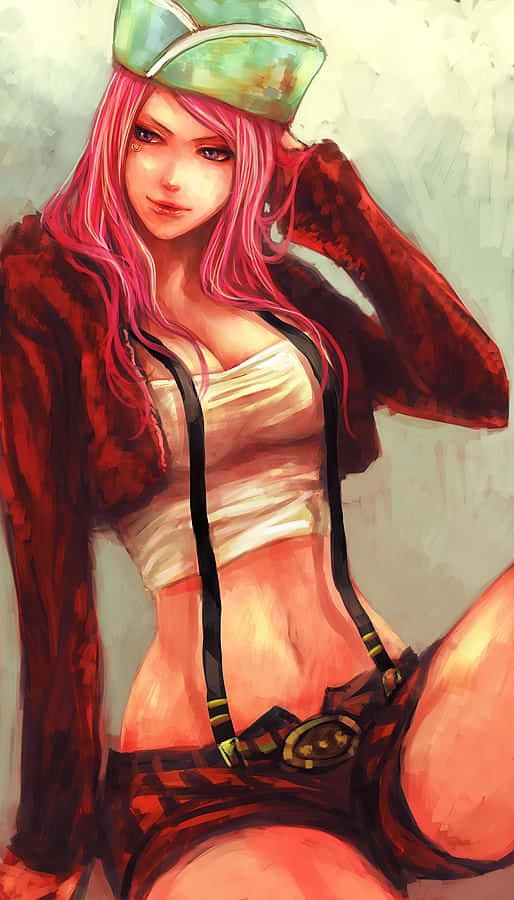 Jewelry Bonney Enjoying A Slice Of Pizza Wallpaper