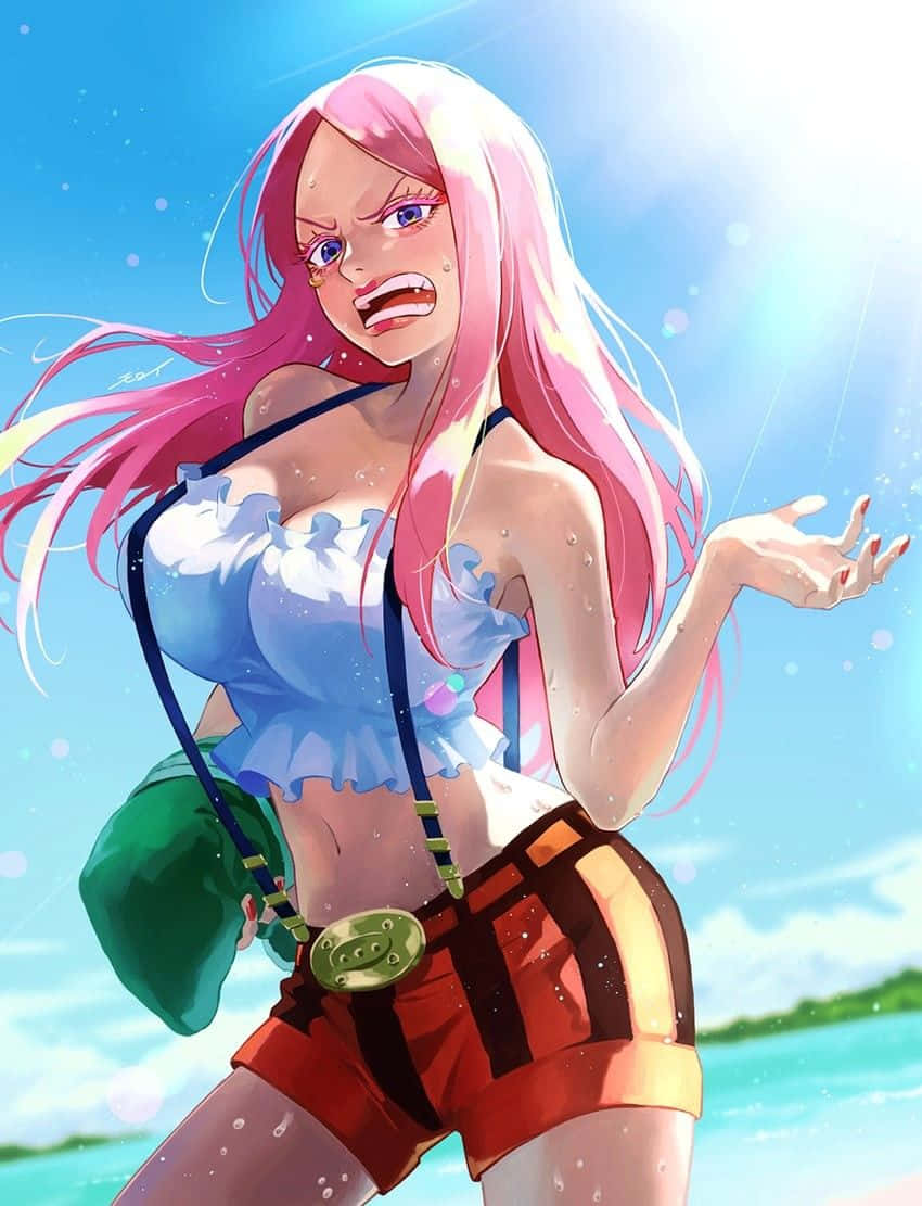 Jewelry Bonney Posing In Style With A Feast Wallpaper