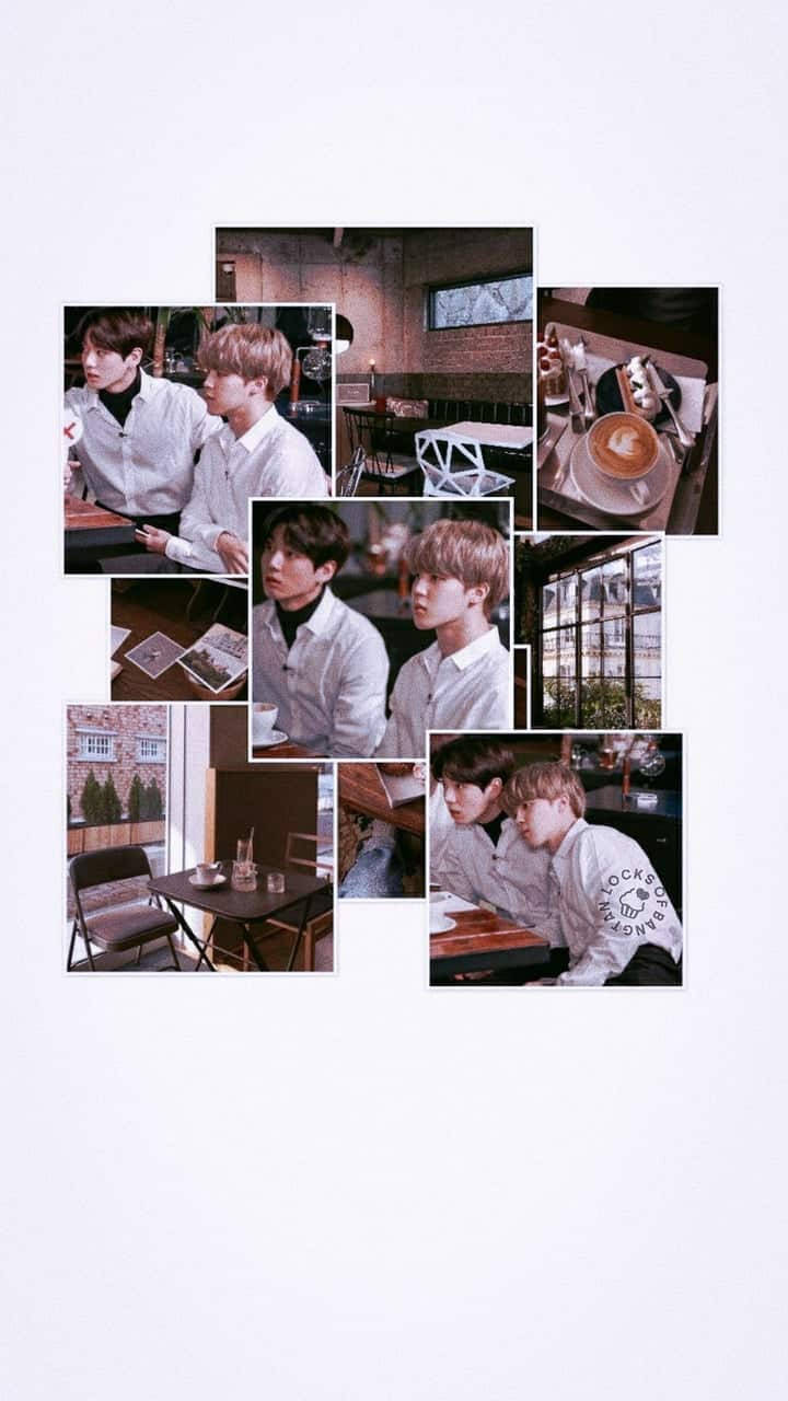 Jikook White Shirts Collage Wallpaper