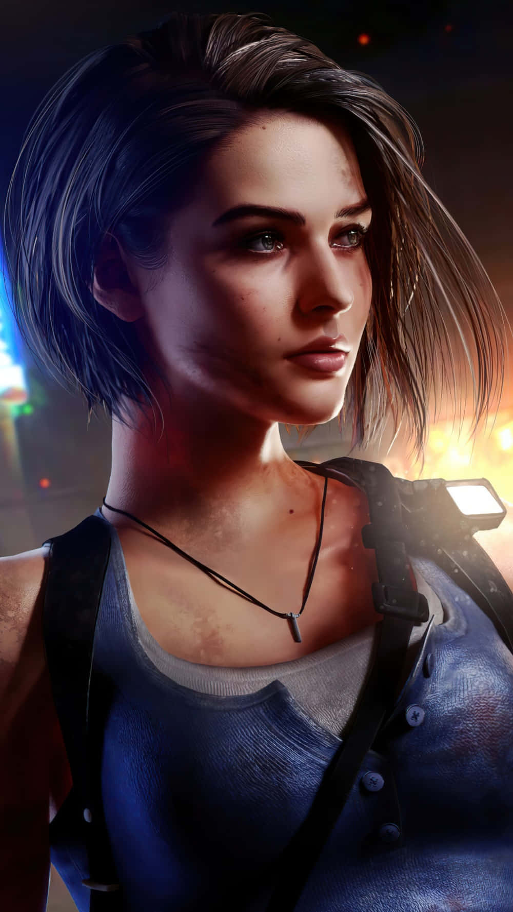 Jill Valentine: Fearless Survivor Against Undead Hordes Wallpaper