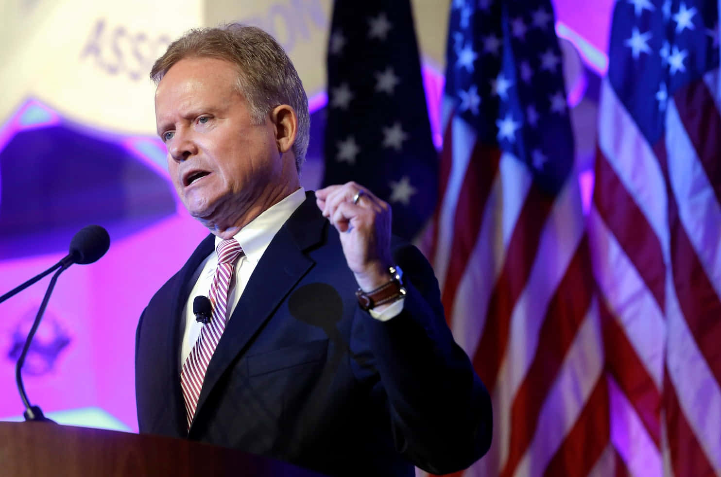 Jim Webb Delivering A Speech Wallpaper