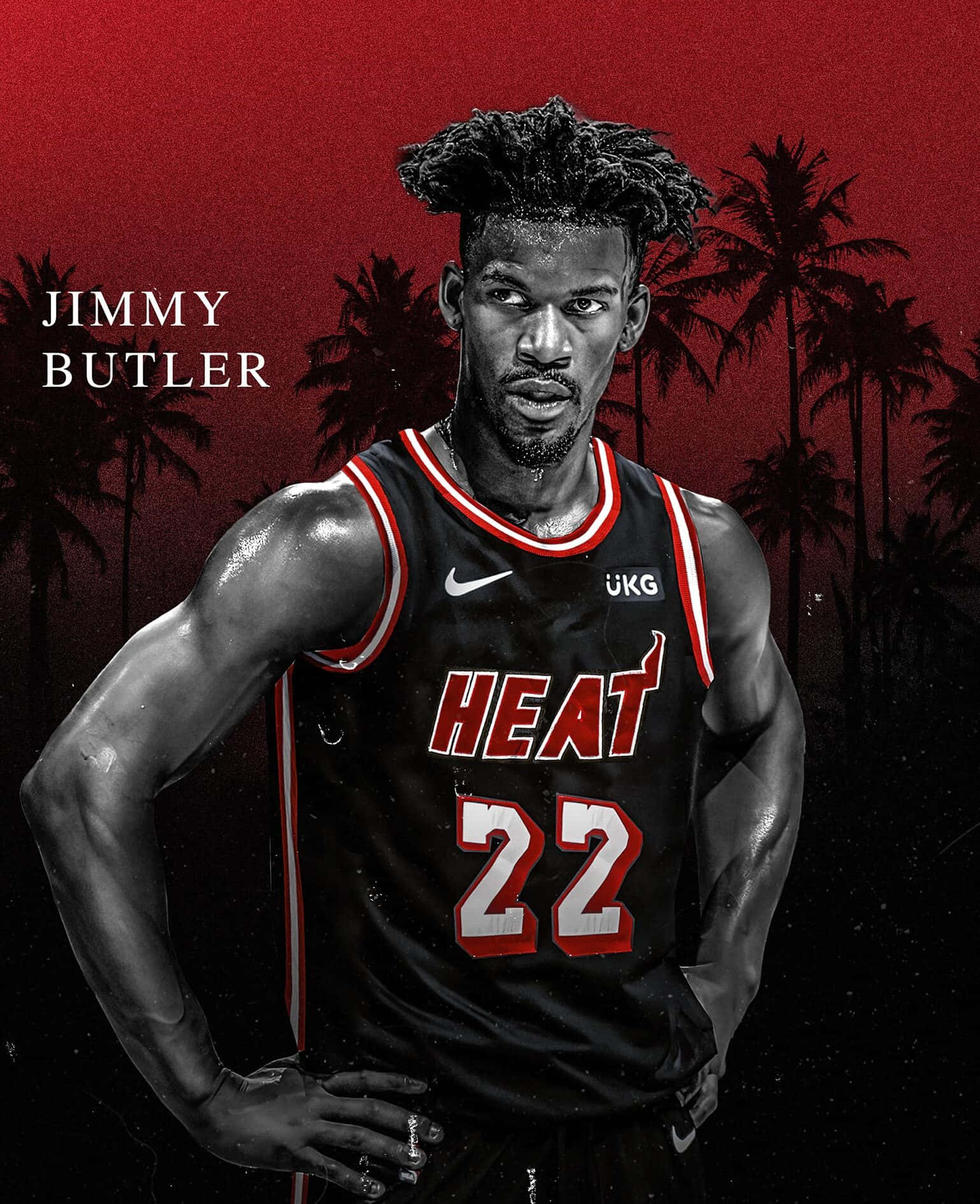 Jimmy Butler Miami Heat Intensity Wallpaper