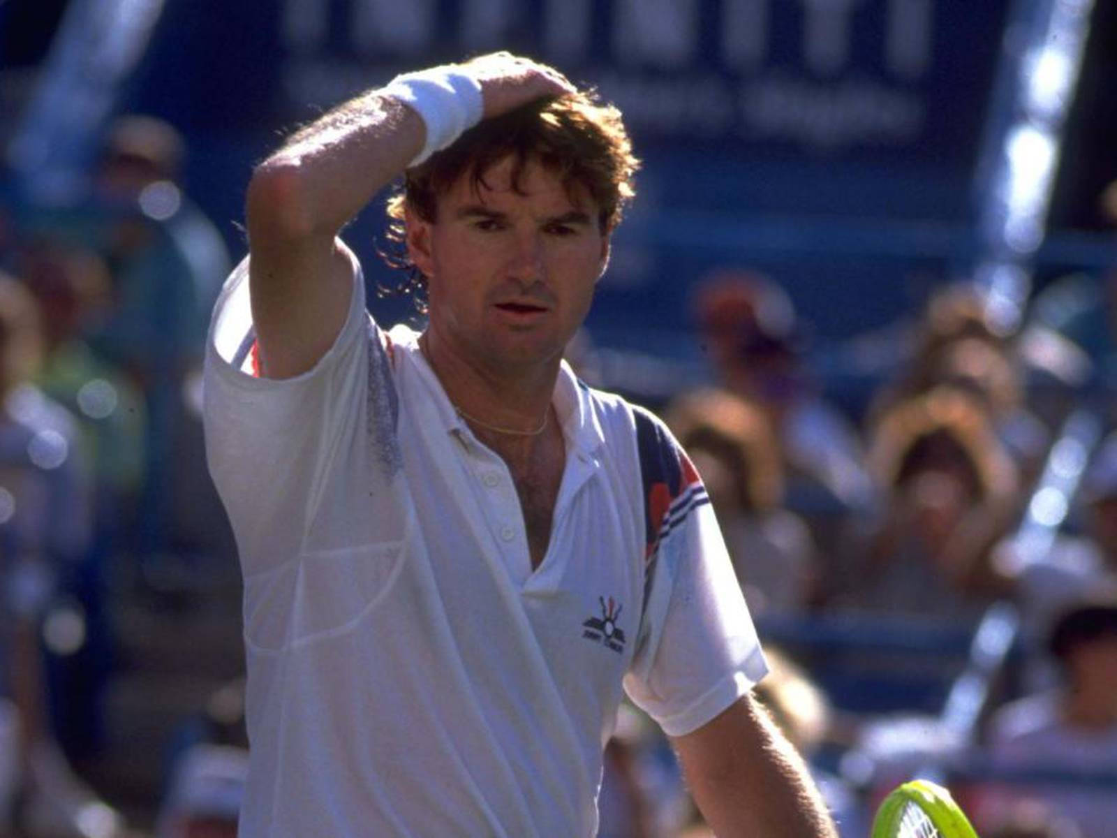 Jimmy Connors In Action At The 1991 U.s. Open Wallpaper