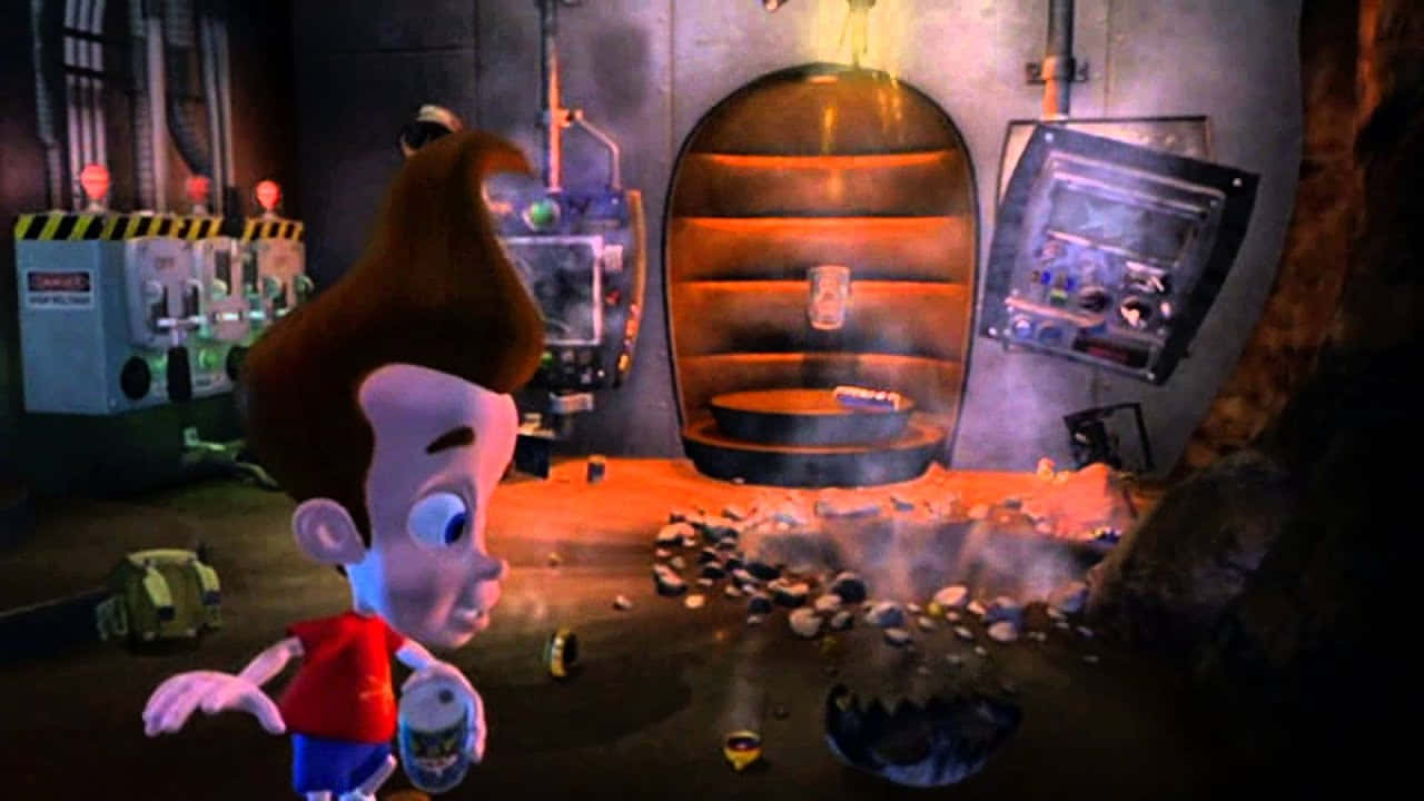 Jimmy Neutron Boy Genius Shocked After Explosion Wallpaper