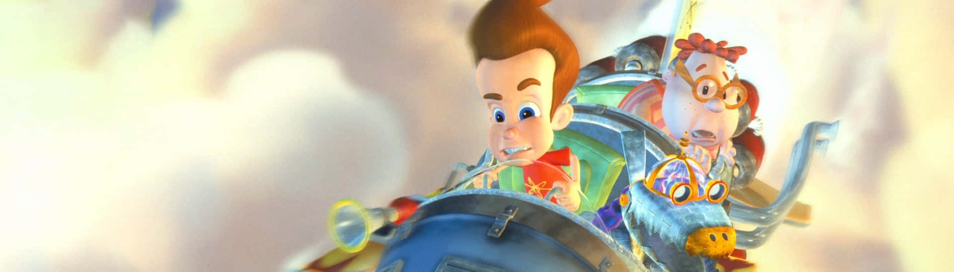 Jimmy Neutron Boy Genius With Terrified Carl Wallpaper