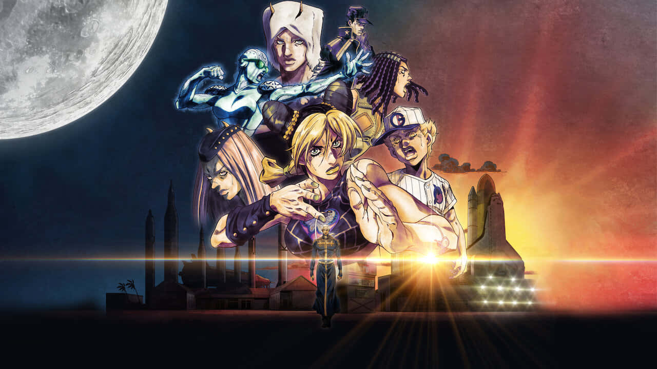 Jo Jo Part6 Stone Ocean Characters Wallpaper