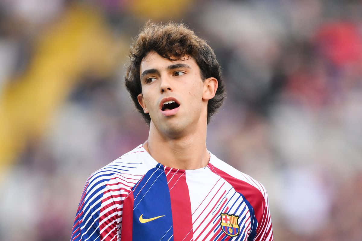 Joao Felix Atletico Madrid Stripes Wallpaper