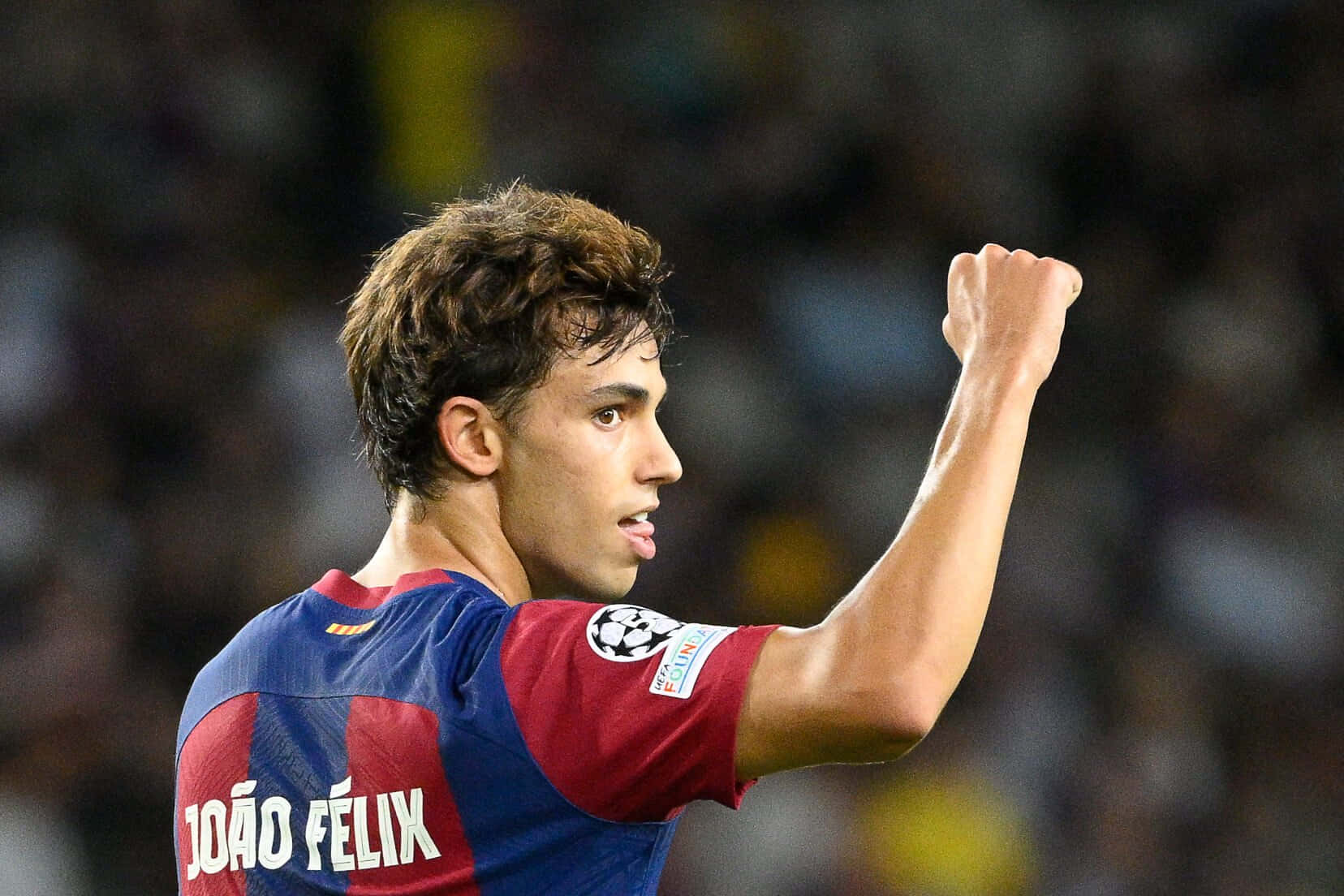 Joao Felix Celebratingonthe Pitch Wallpaper