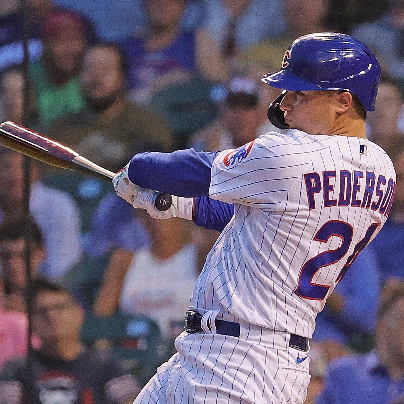 Joc Pederson Batting For The Cubs Wallpaper