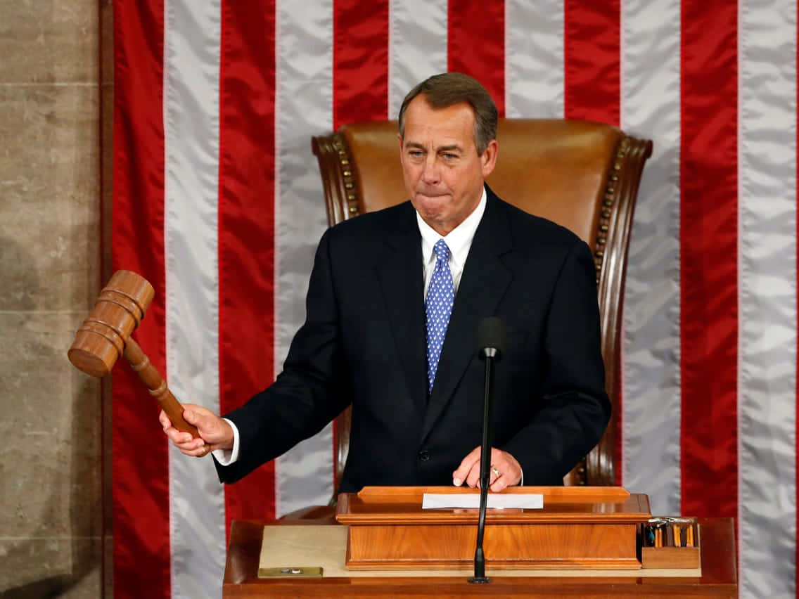 John Boehner Smashing The Gavel Wallpaper