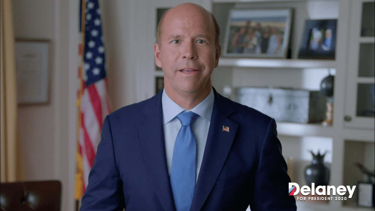 John Delaney Participating In A Public Event Wallpaper