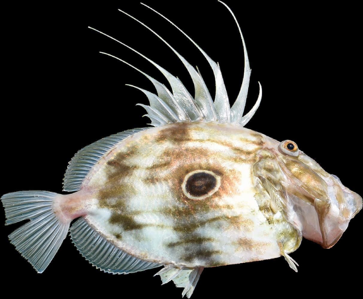 John Dory Fish Isolatedon Black Wallpaper