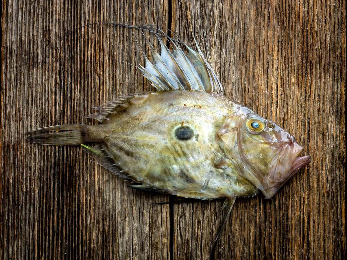 John Dory Fishon Wooden Background Wallpaper