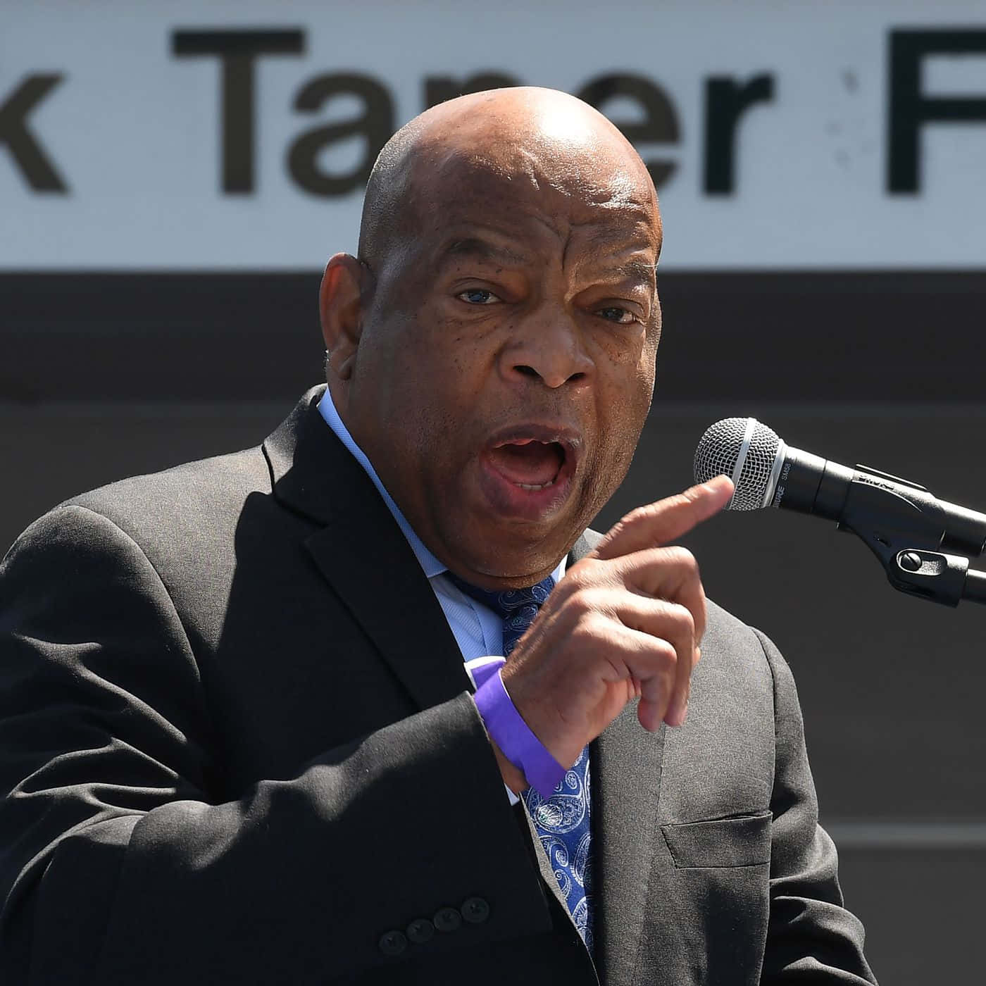 John Lewis Speaking At A Rally Wallpaper