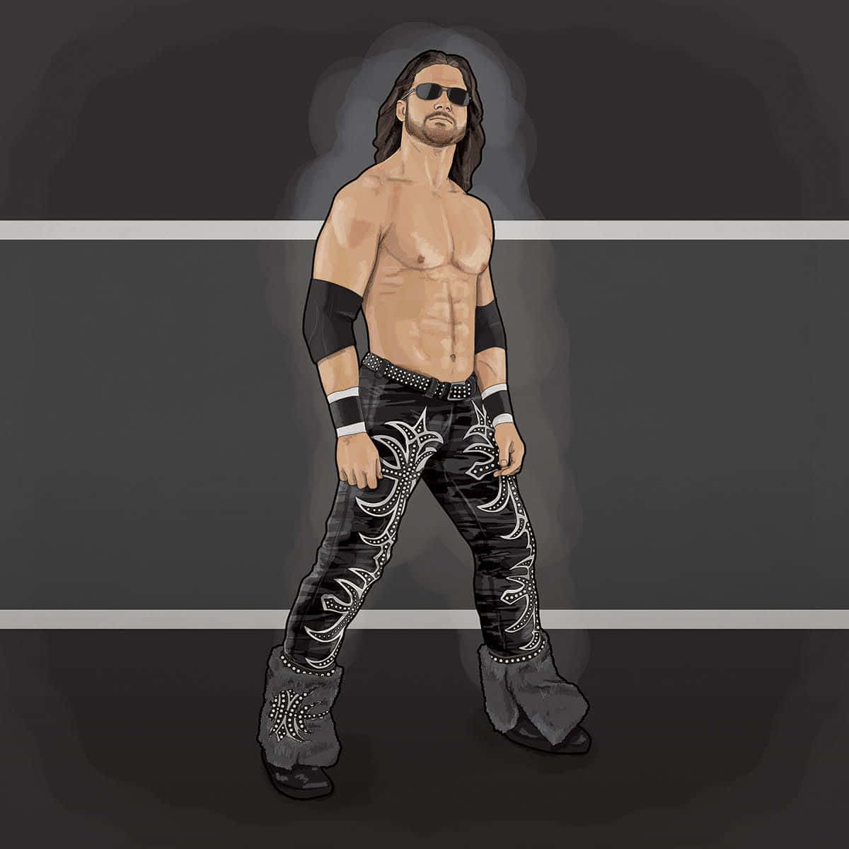 John Morrison Wrestler Fanart Drawing Wallpaper