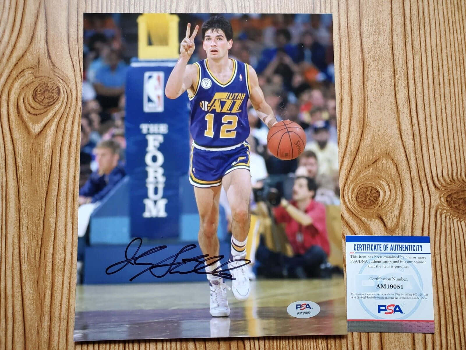 John Stockton Autographed Photo Wallpaper