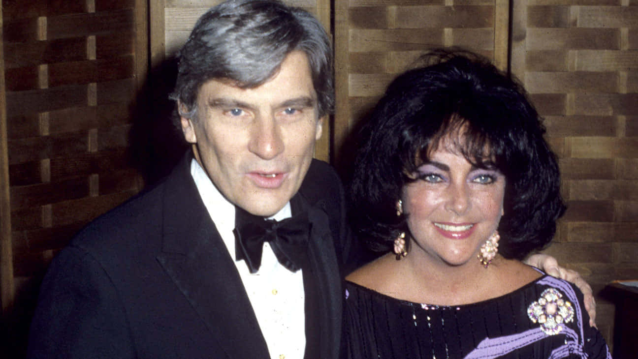 John Warner With Former Wife Elizabeth Taylor Wallpaper