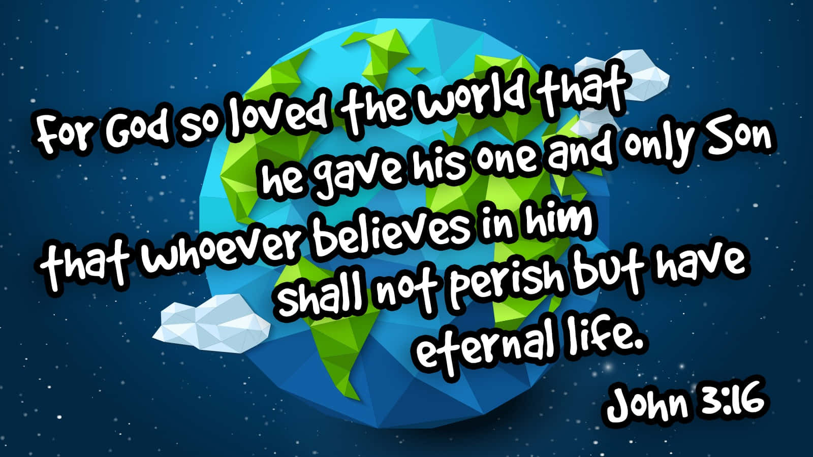 John316 Biblical Verse Globe Wallpaper