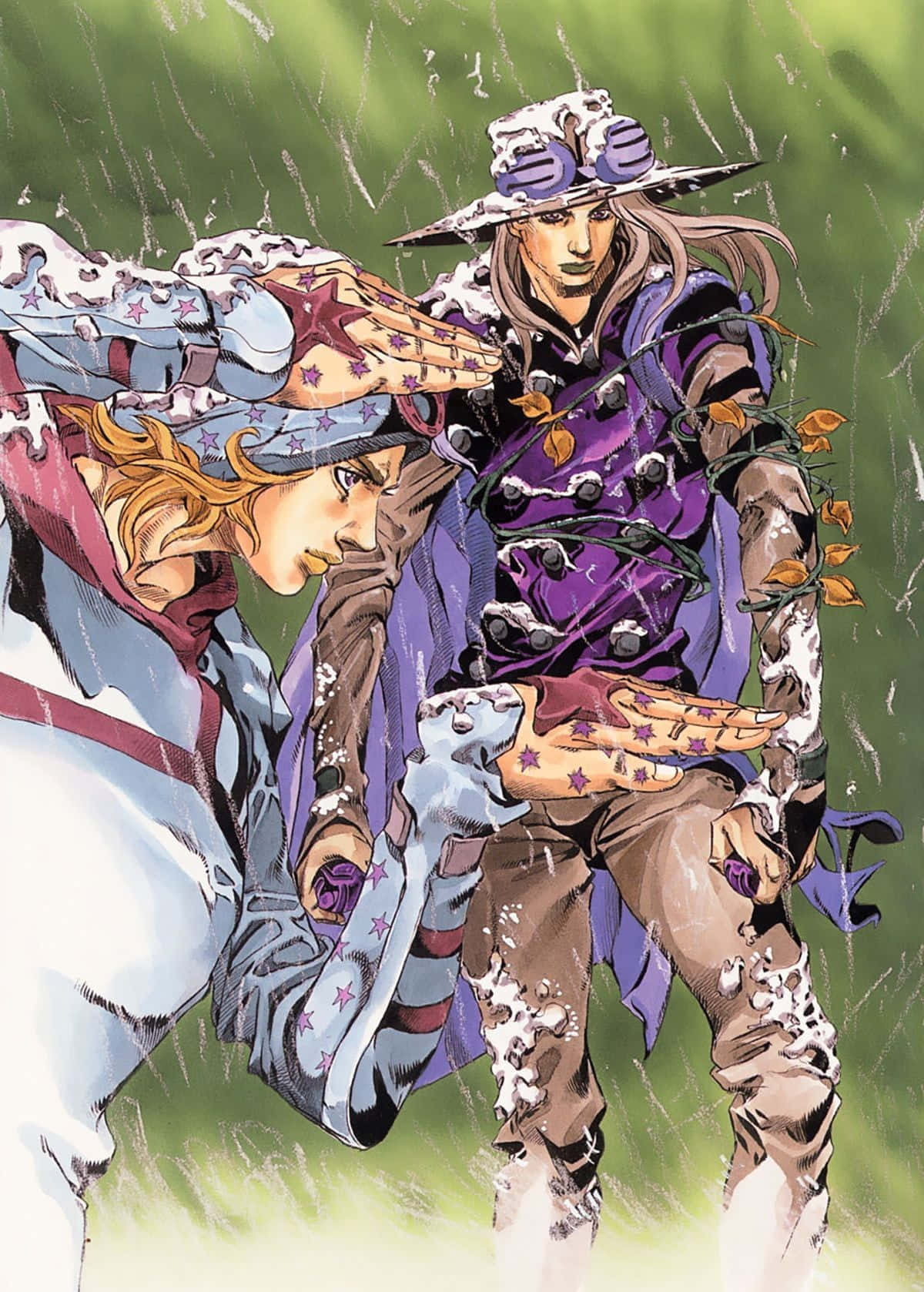 Johnny And Gyro Zeppeli Embark On The Steel Ball Run Race Wallpaper