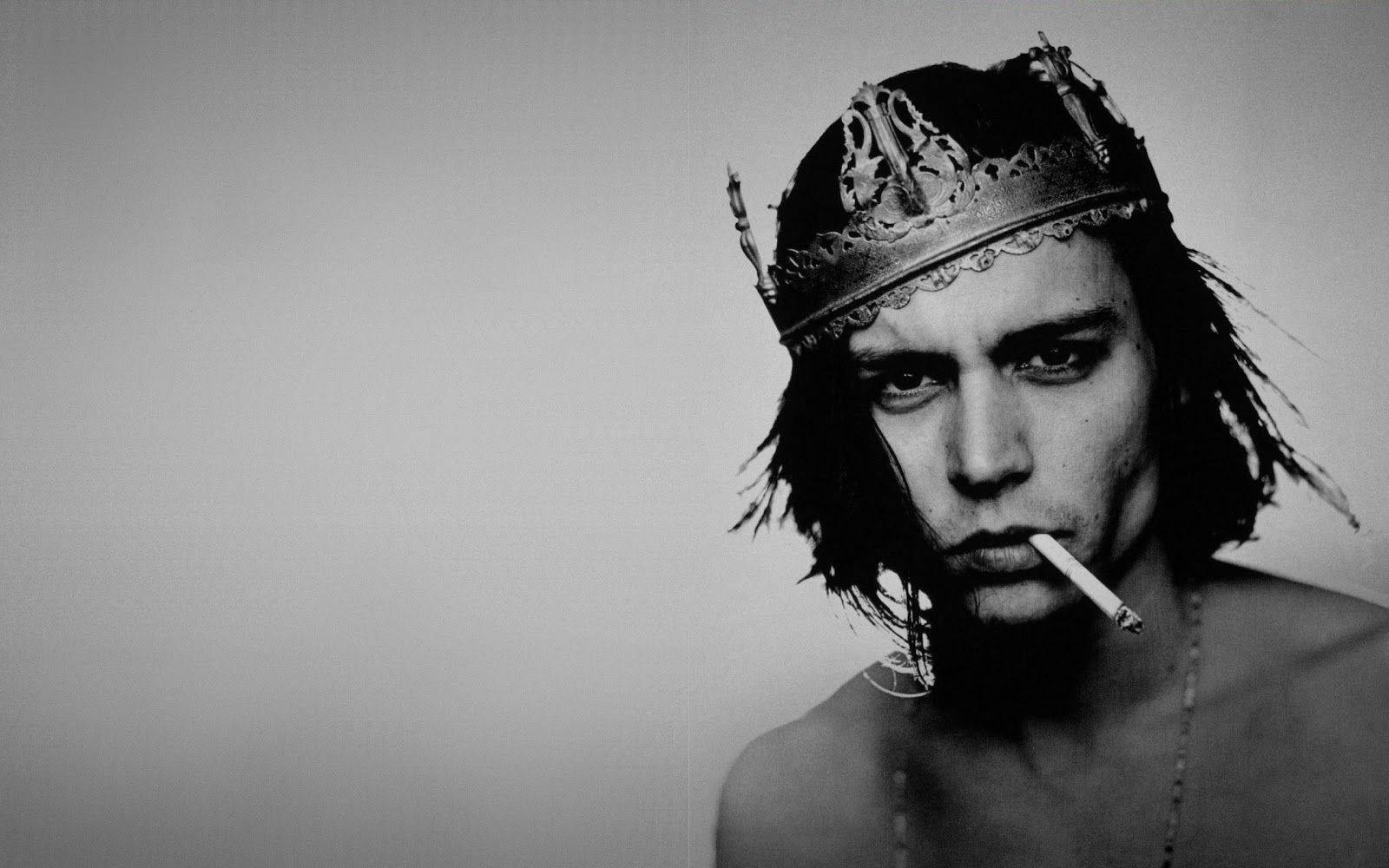 Johnny Depp Greyscale Wallpaper