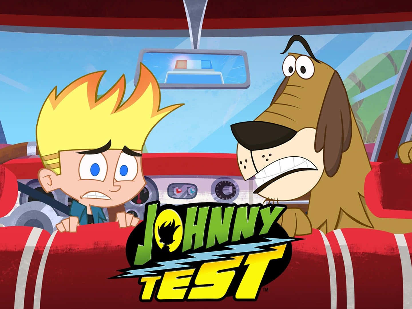 Johnny Test And Dukey In Action Wallpaper