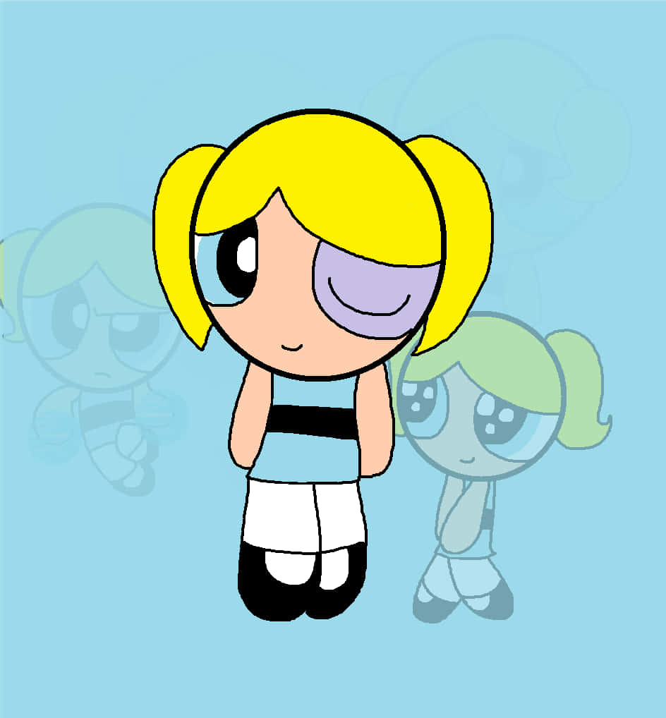 Join Bubbles And The Powerpuff Girls In Saving The Day! Wallpaper