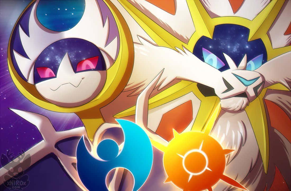 Join The Adventure With Pokemon Sun And Moon Wallpaper