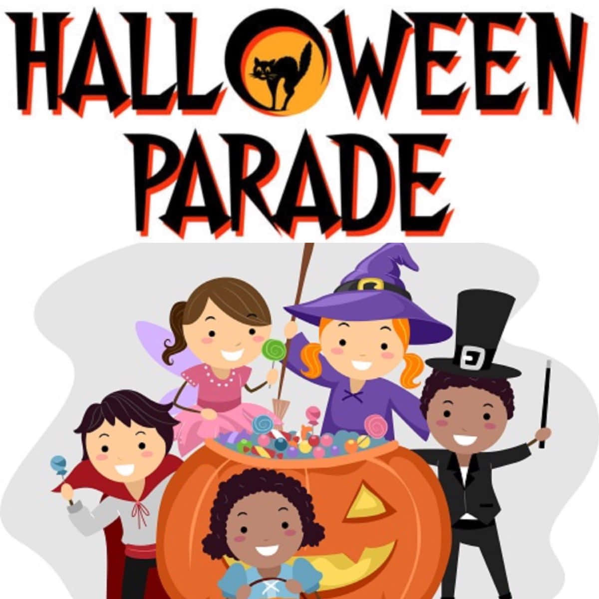 Join The Revelers At The Colorful And Spooky Halloween Parade! Wallpaper