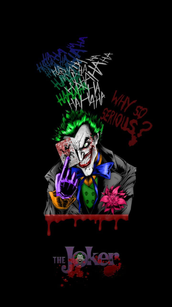 Joker Laughing Hysterically Artwork Wallpaper