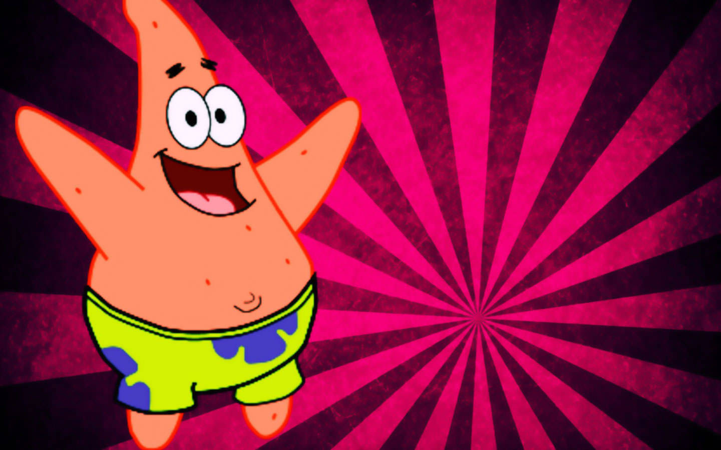 Jolly Patrick Star Spiral Wallpaper