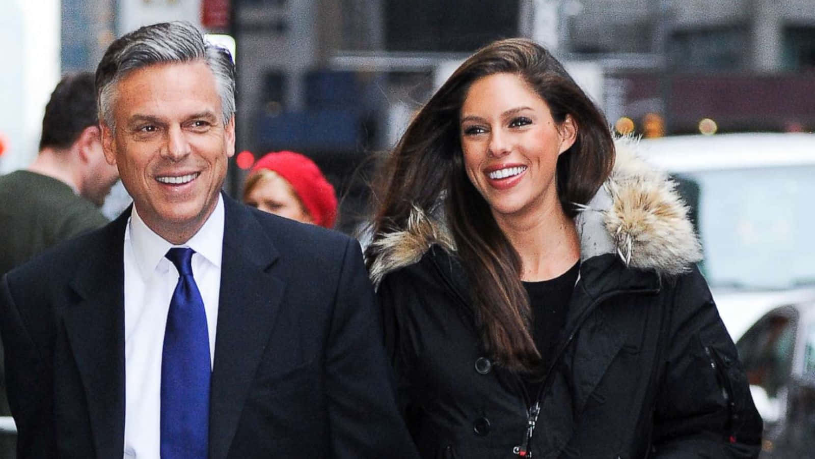 Jon Huntsman And Daughter Smiling Wallpaper