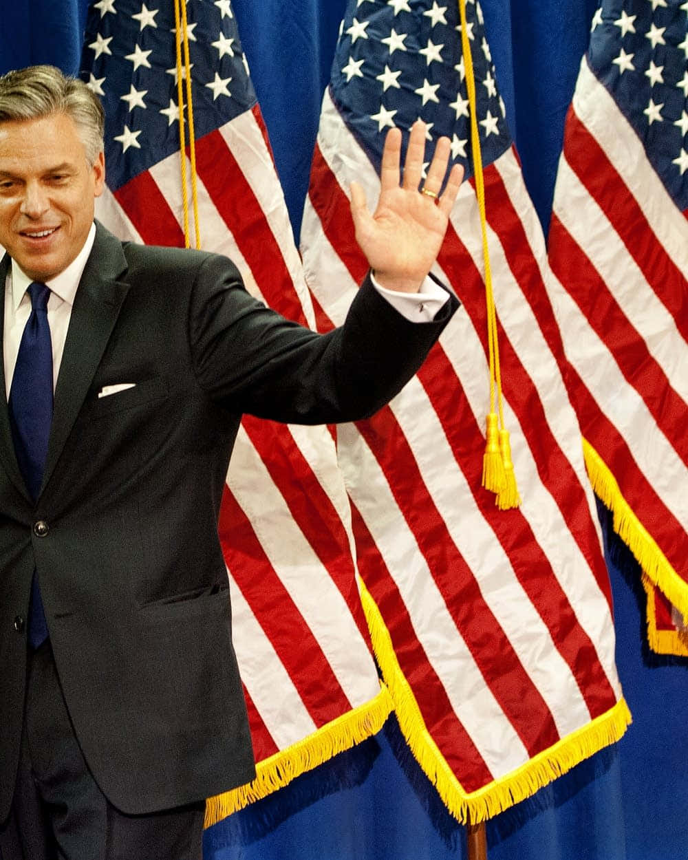 Jon Huntsman Waving At Someone Wallpaper