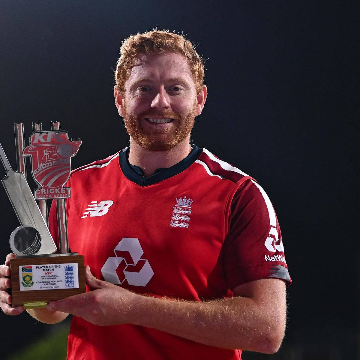 Jonny Bairstow Flexing His Trophy Wallpaper