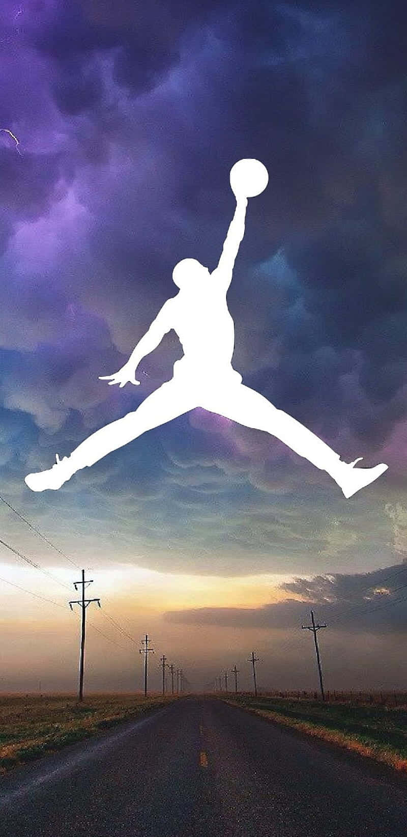 Jordan Logo Phone 800 X 1644 Wallpaper