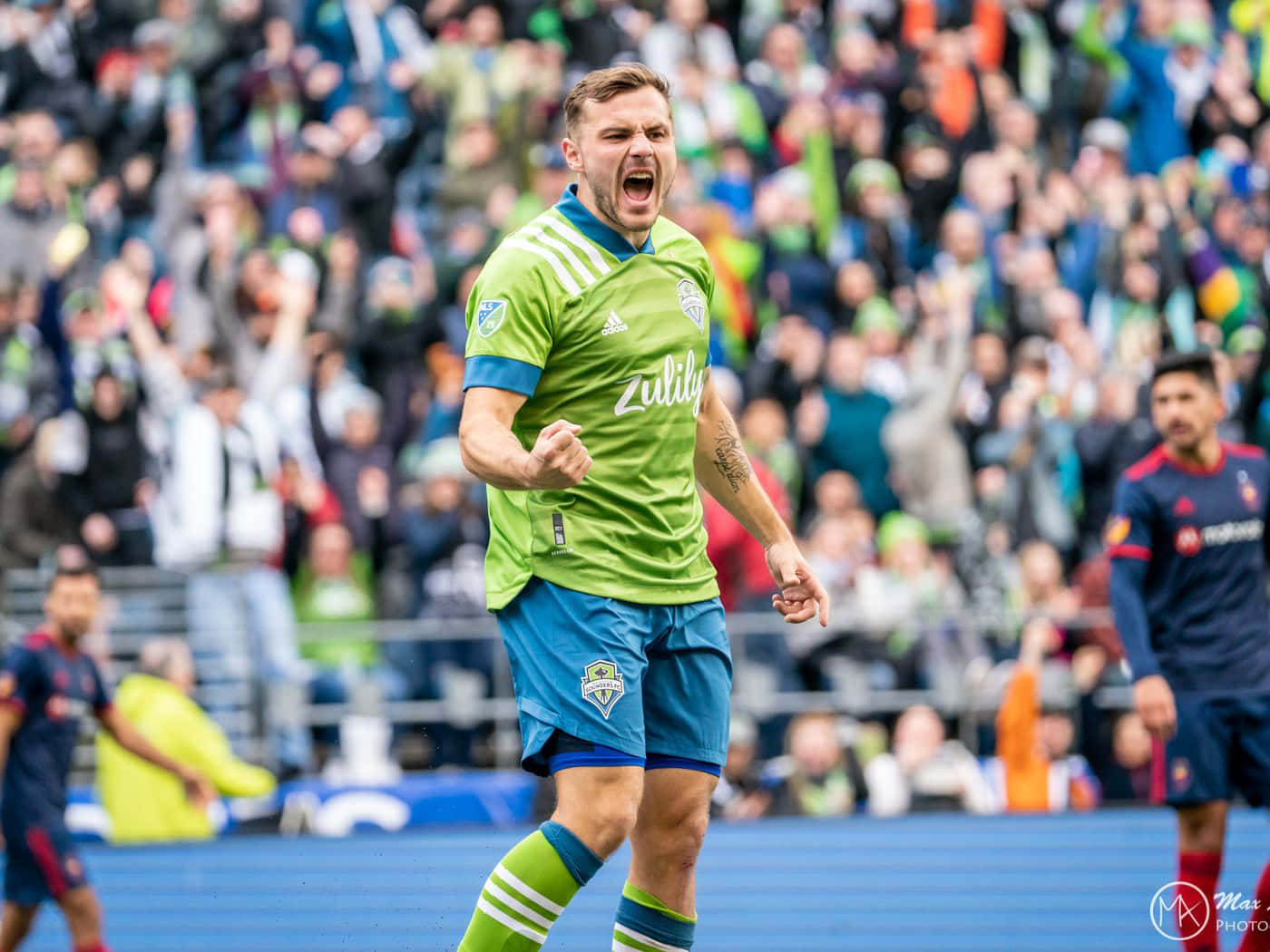 Jordan Morris During Seattle Founders Versus Chicago Fire 2022 Wallpaper