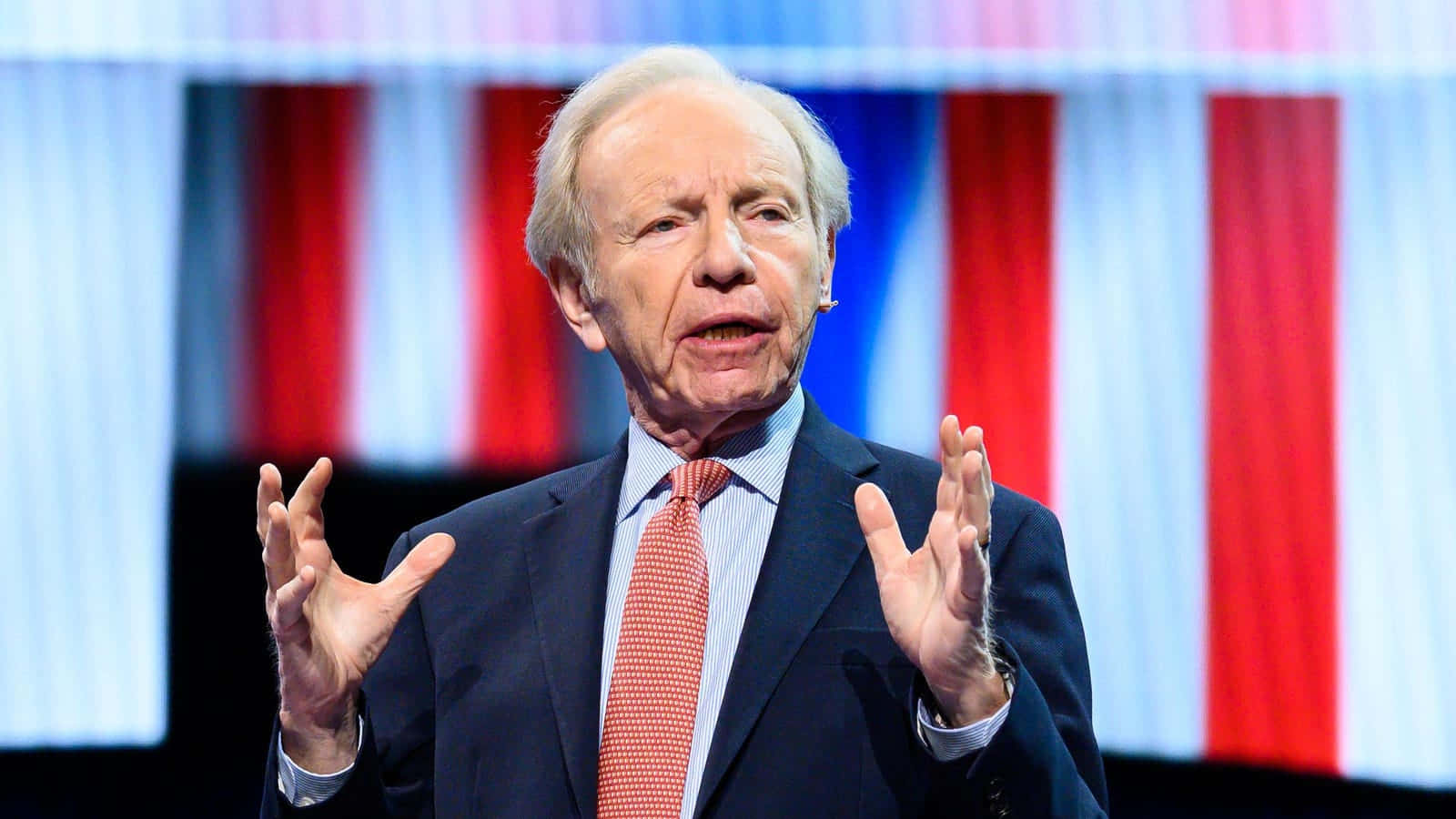 Joseph Lieberman During A Speech Wallpaper