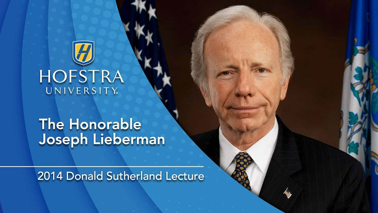 Joseph Lieberman Hofstra University Lecture Promotion Wallpaper